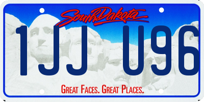 SD license plate 1JJU96