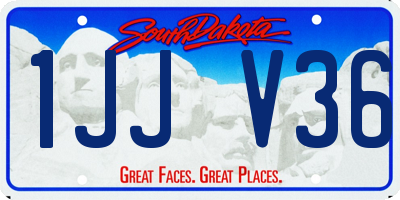 SD license plate 1JJV36
