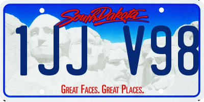 SD license plate 1JJV98