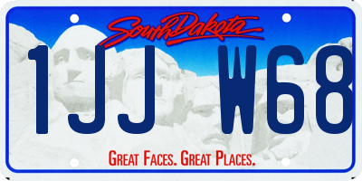 SD license plate 1JJW68