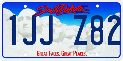 SD license plate 1JJZ82