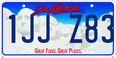 SD license plate 1JJZ83