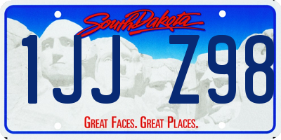SD license plate 1JJZ98