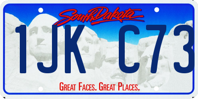 SD license plate 1JKC73