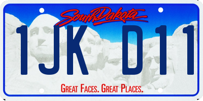 SD license plate 1JKD11