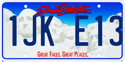 SD license plate 1JKE13