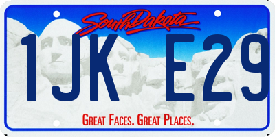 SD license plate 1JKE29