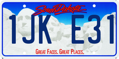 SD license plate 1JKE31