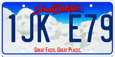 SD license plate 1JKE79