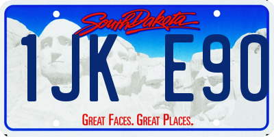 SD license plate 1JKE90