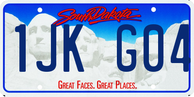 SD license plate 1JKG04