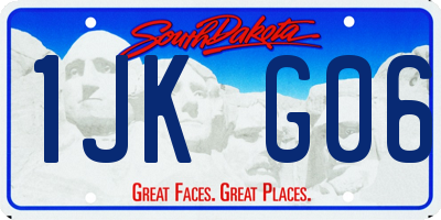 SD license plate 1JKG06