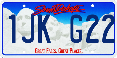 SD license plate 1JKG22