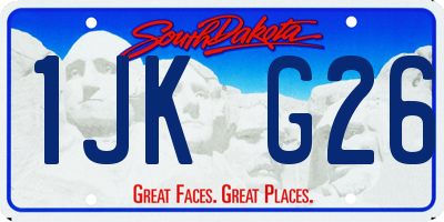 SD license plate 1JKG26