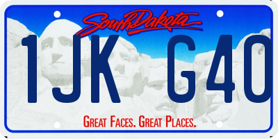 SD license plate 1JKG40