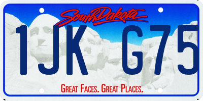 SD license plate 1JKG75