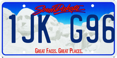 SD license plate 1JKG96
