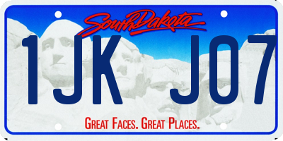 SD license plate 1JKJ07