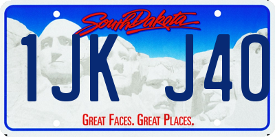 SD license plate 1JKJ40