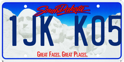 SD license plate 1JKK05