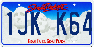 SD license plate 1JKK64