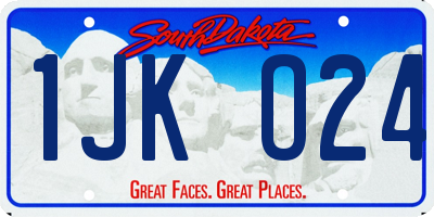 SD license plate 1JKO24