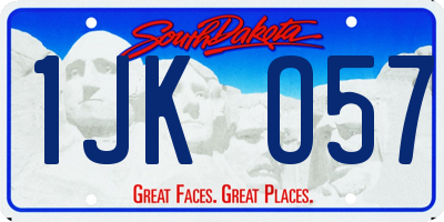 SD license plate 1JKO57