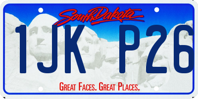 SD license plate 1JKP26