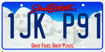 SD license plate 1JKP91