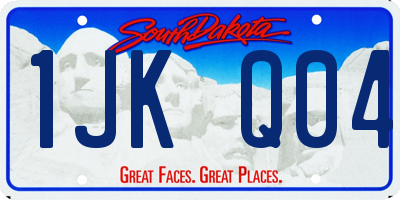 SD license plate 1JKQ04
