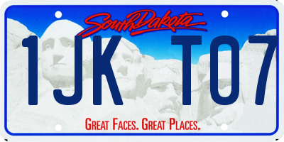 SD license plate 1JKT07