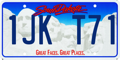 SD license plate 1JKT71