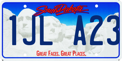 SD license plate 1JLA23
