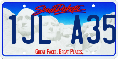 SD license plate 1JLA35