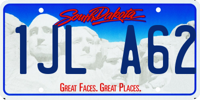 SD license plate 1JLA62