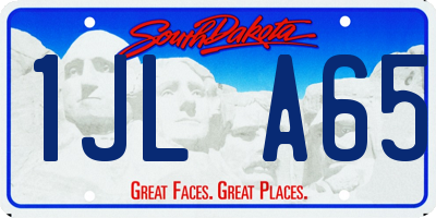 SD license plate 1JLA65