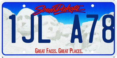 SD license plate 1JLA78