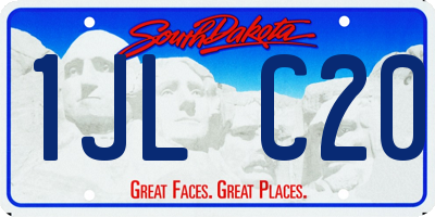 SD license plate 1JLC20