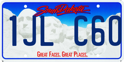 SD license plate 1JLC60