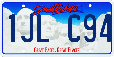 SD license plate 1JLC94