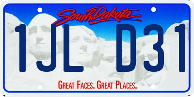 SD license plate 1JLD31