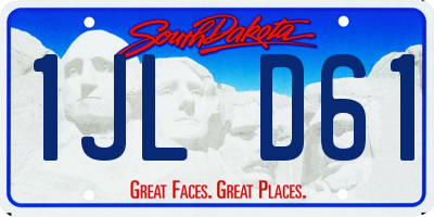 SD license plate 1JLD61