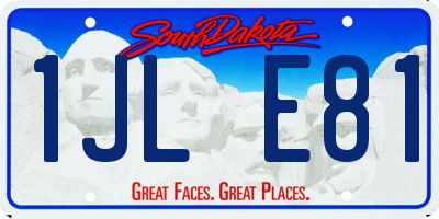 SD license plate 1JLE81