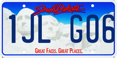 SD license plate 1JLG06
