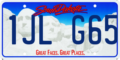 SD license plate 1JLG65