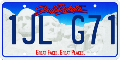 SD license plate 1JLG71