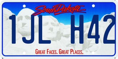 SD license plate 1JLH42