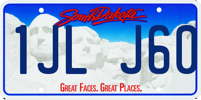 SD license plate 1JLJ60