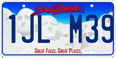 SD license plate 1JLM39