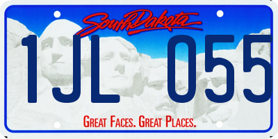 SD license plate 1JLO55